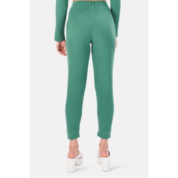 NWT ribbed cashmere sweatpants leggings cuffed fitted - Picture 5 of 5